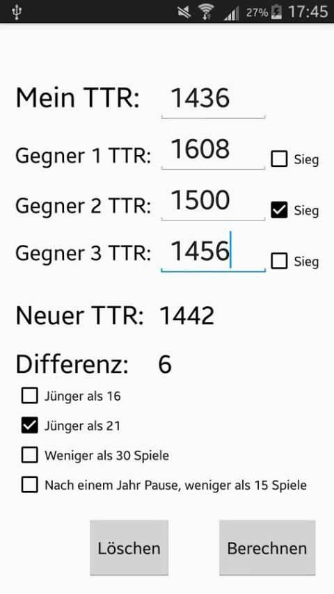 TTR-Rechner скриншот 1