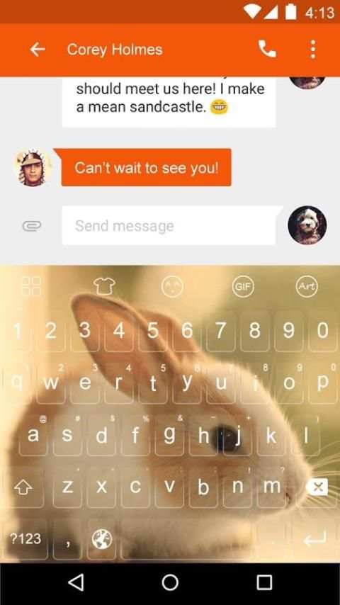 Little Rabbit -Emoji Keyboard 6 تصوير الشاشة