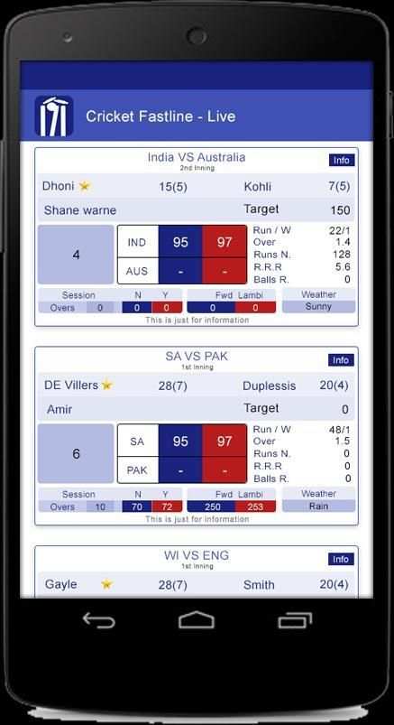 Cricket Fast Line screenshot 3