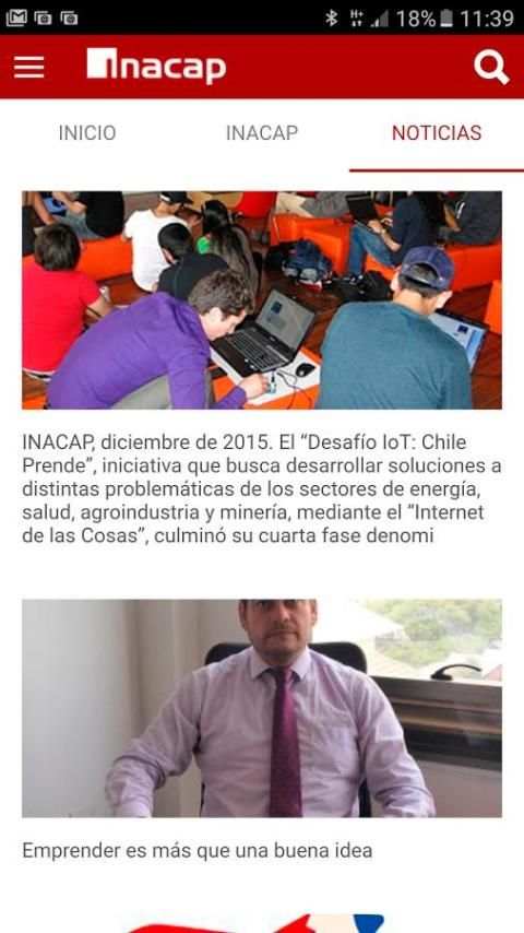 INACAP Móvil screenshot 2