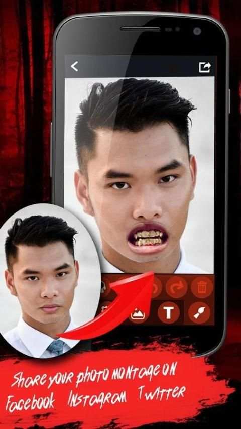 Vampire Fangs Photo Stickers screenshot 1
