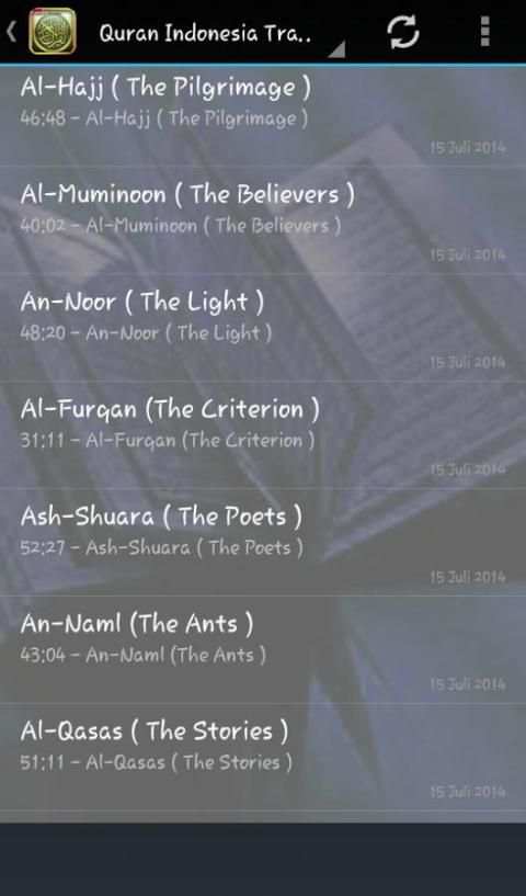 Quran Terjemahan Indonesia screenshot 1