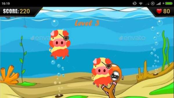 Shoot the angry pig 1 تصوير الشاشة