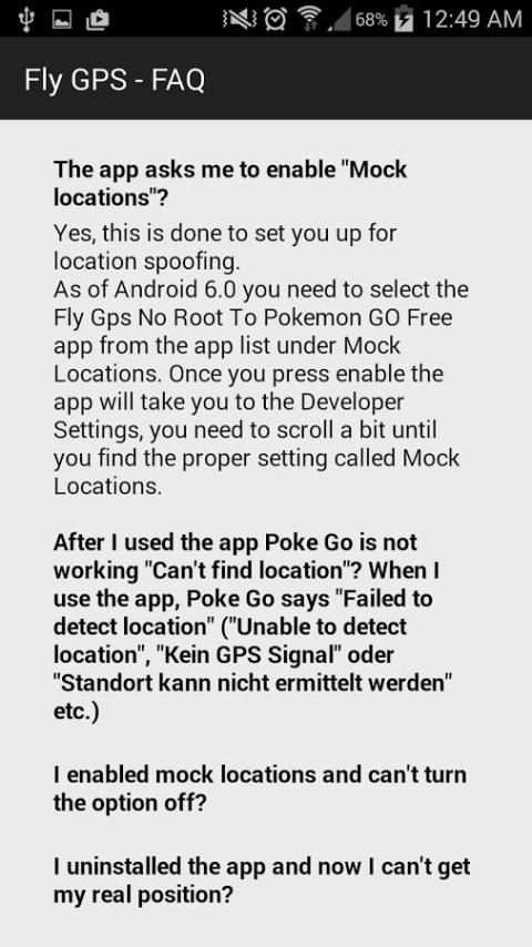 Fly Gps +Config +FAQ 1 تصوير الشاشة