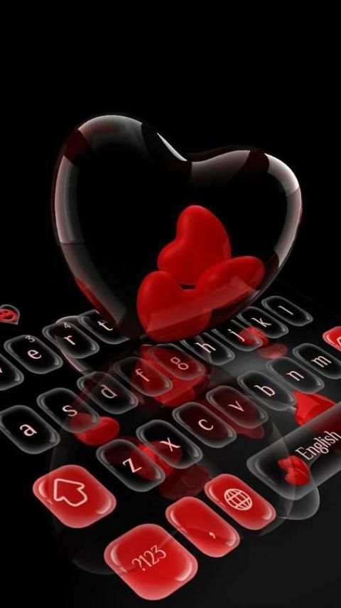 Red Love Hearts Keypad скриншот 2