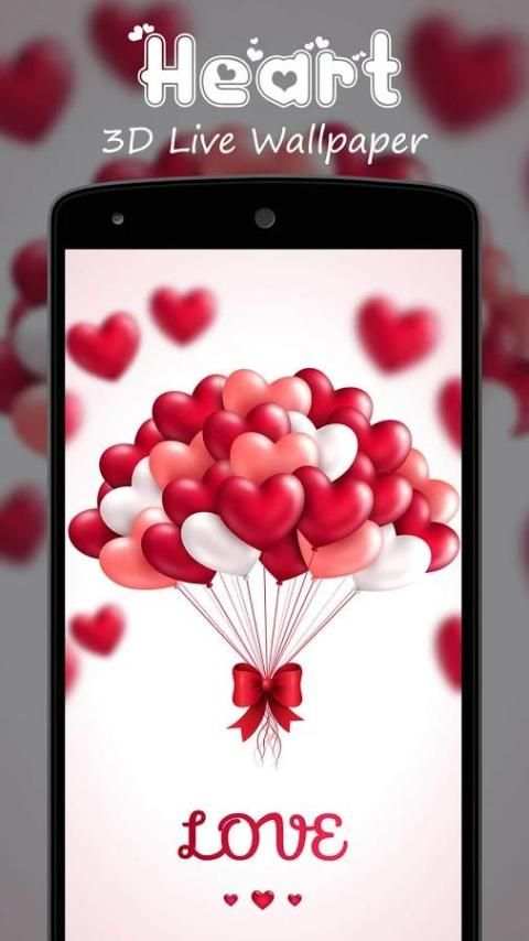 Heart 3D Live Wallpaper 1 تصوير الشاشة