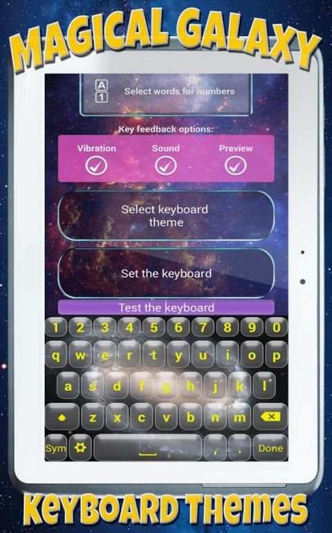 Papan Ketik Tema Galaksi screenshot 2