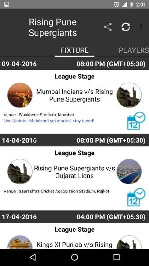 Live IPL 2016 Update, Schedule स्क्रीनशॉट 11