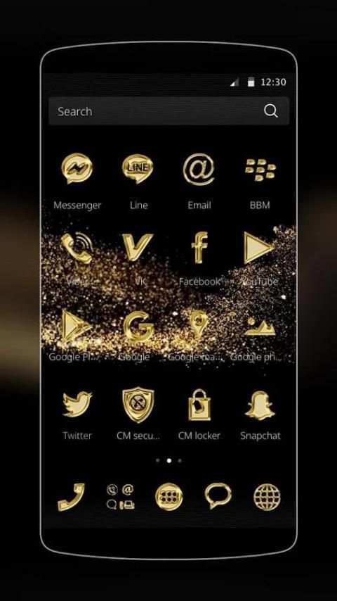 tema emas untuk huawei p8 screenshot 3