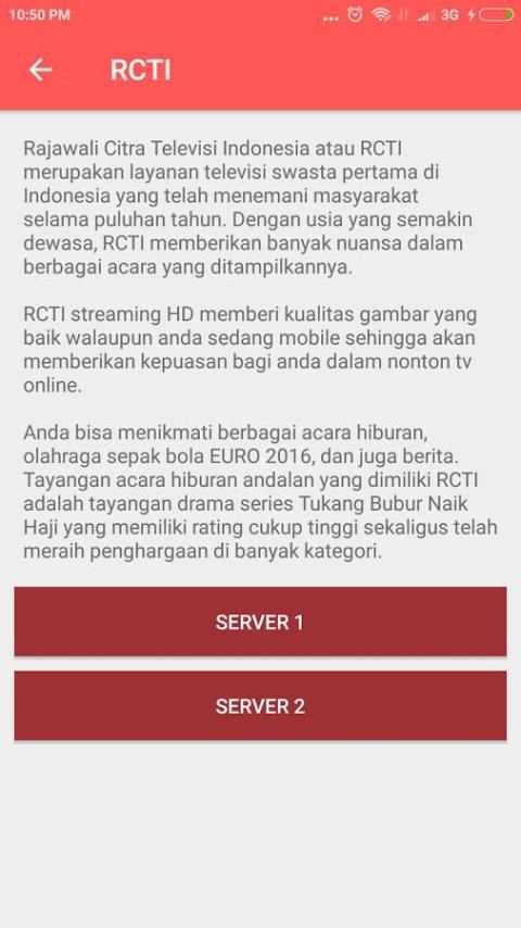 Indonesia TV Channels स्क्रीनशॉट 2