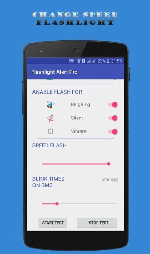 FLashlight Alert Call SMS 1 تصوير الشاشة