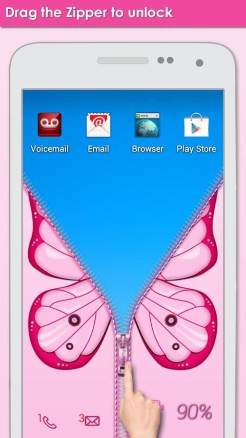 Butterfly Zipper Lock 2 تصوير الشاشة
