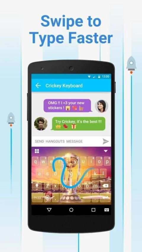 Crickey Keyboard Free Stickers screenshot 2