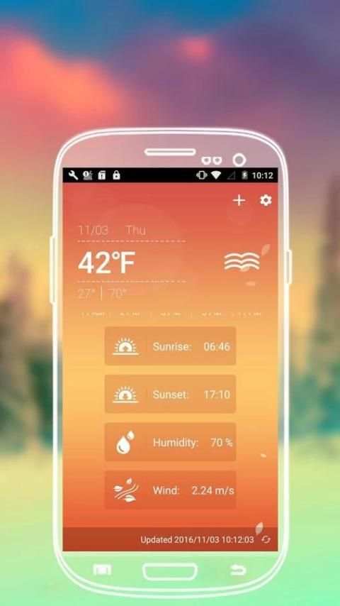 Sunlight Weather Widget Theme screenshot 1