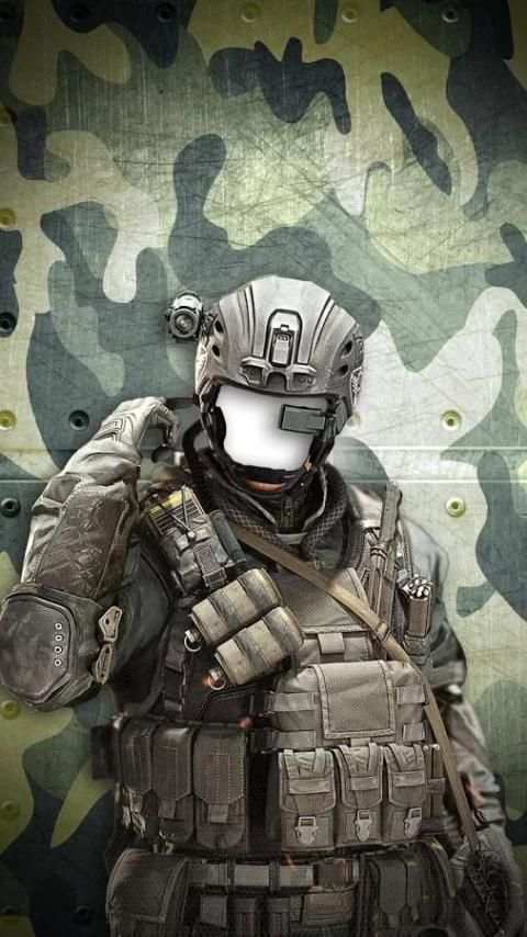 Modern prajurit foto montase screenshot 2