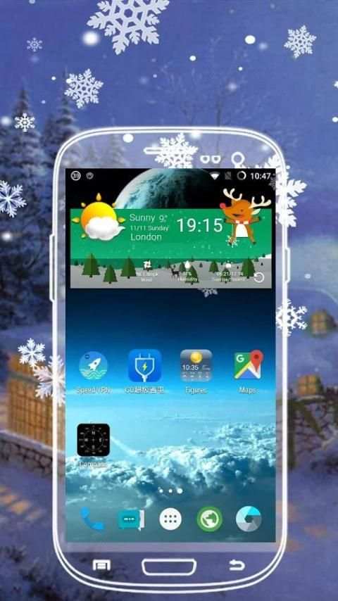 Christmas Weather Widget Theme 2 تصوير الشاشة