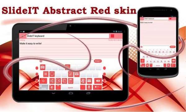 SlideIT Abstract Red Skin screenshot 3