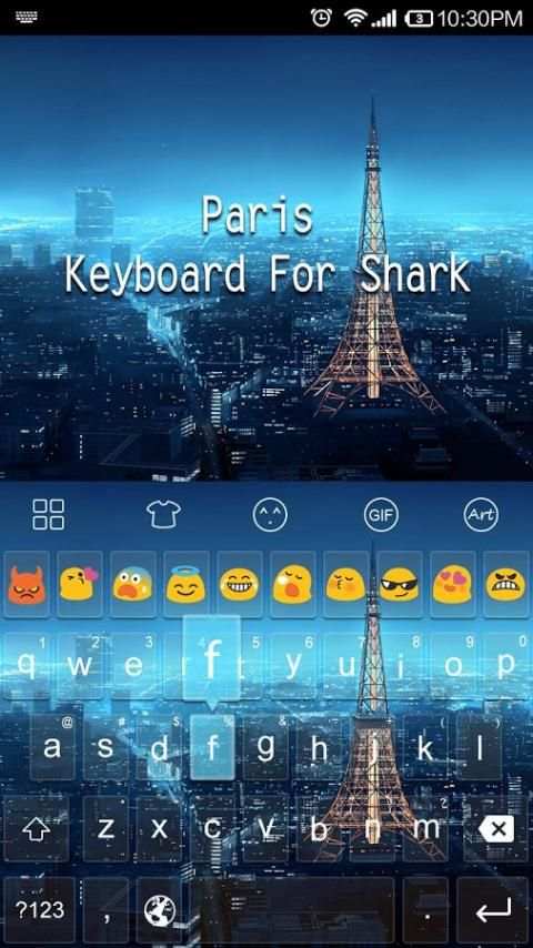 Paris Blue Sky -Emoji Keyboard screenshot 4