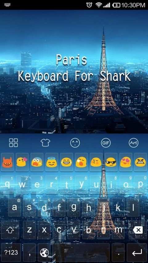 Paris Blue Sky -Emoji Keyboard screenshot 6