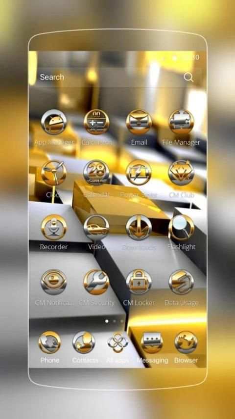 Golden Tech Space Theme скриншот 2