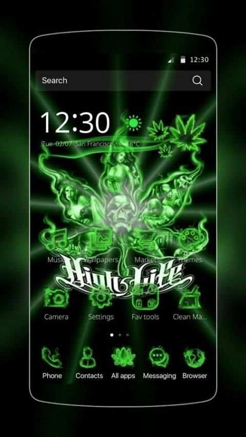 Rasta Weed Launcher Tema screenshot 3