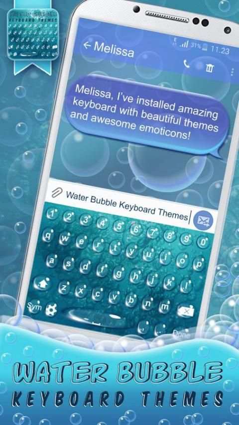 Water Bubble Keyboard Themes screenshot 6