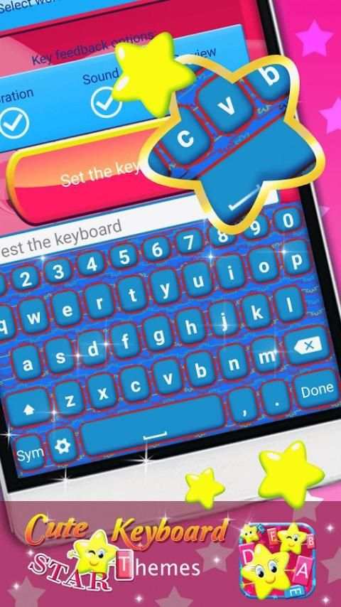 Cute Keyboard Star Themes screenshot 1
