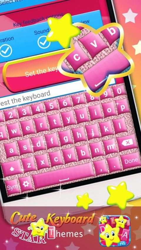 Cute Keyboard Star Themes screenshot 3