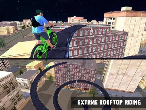 Rooftop BMX Bicycle Stunts screenshot 8