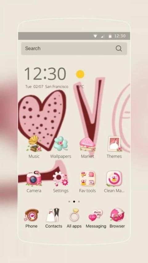 Tema Sweet Love Jantung screenshot 3