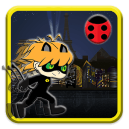 ikon Chibi Ninja Hero Black Cat Dom