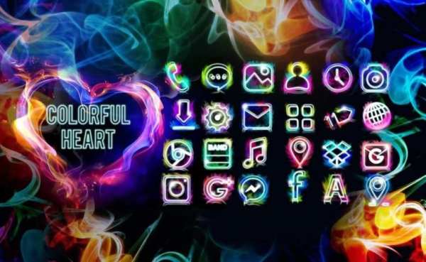 Colorful Heart Launcher theme 5 تصوير الشاشة