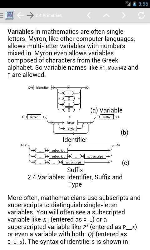Myron Lite Algebra & Calculus screenshot 2