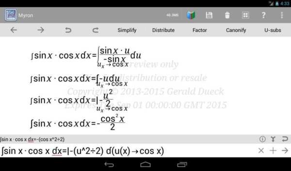 Myron Lite Algebra & Calculus screenshot 5