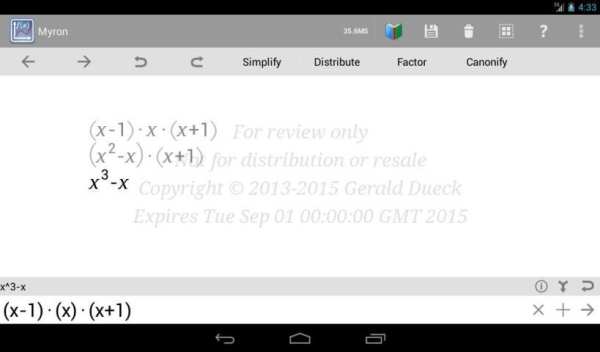 Myron Lite Algebra & Calculus screenshot 8