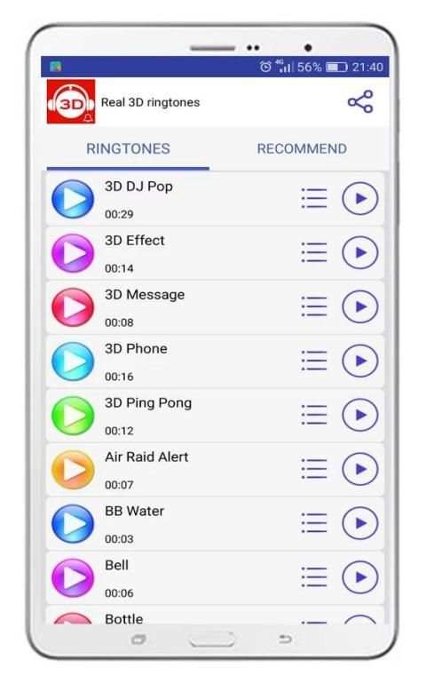 3D Ringtones for iPhone 7 Plus screenshot 1