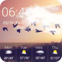 Weather Clock Widget Birds
