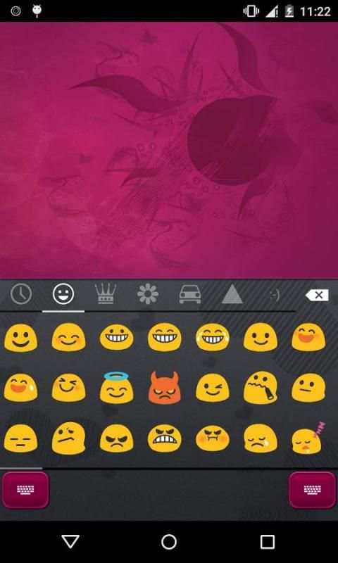 Emoji Keyboard+ Red Love Theme скриншот 1