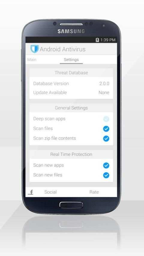 Antivirus for Android स्क्रीनशॉट 4