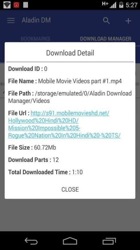 Aladin : Free Download Manager स्क्रीनशॉट 4