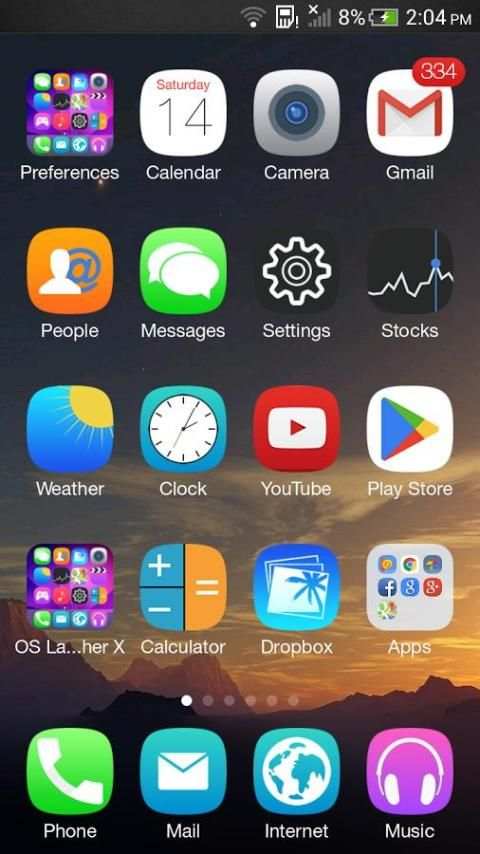 OS Launcher X for Android 1 تصوير الشاشة