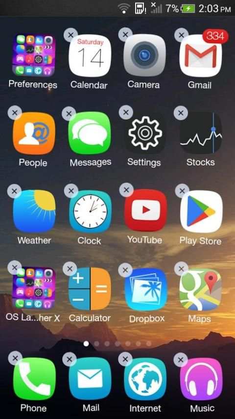 OS Launcher X for Android 3 تصوير الشاشة