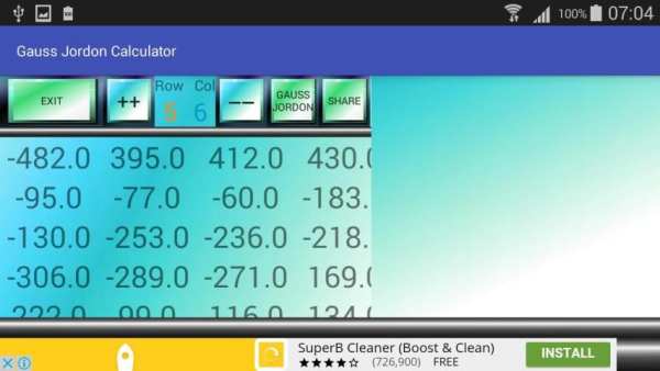 Gauss Jordan Calculator स्क्रीनशॉट 7