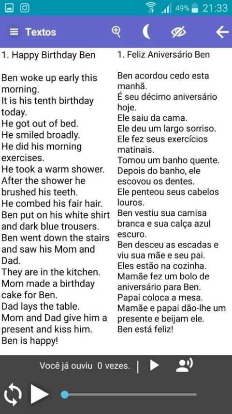 Textos em Inglês - Free скриншот 3