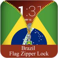 Brazil Flag Zipper Lockscreen on 9Apps