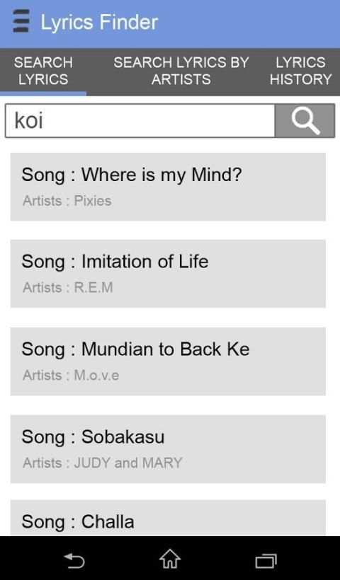 MusicLyrics Pro screenshot 2