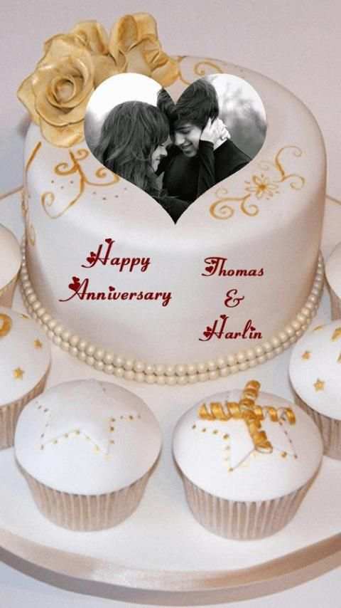Name Photo On Anniversary Cake screenshot 4
