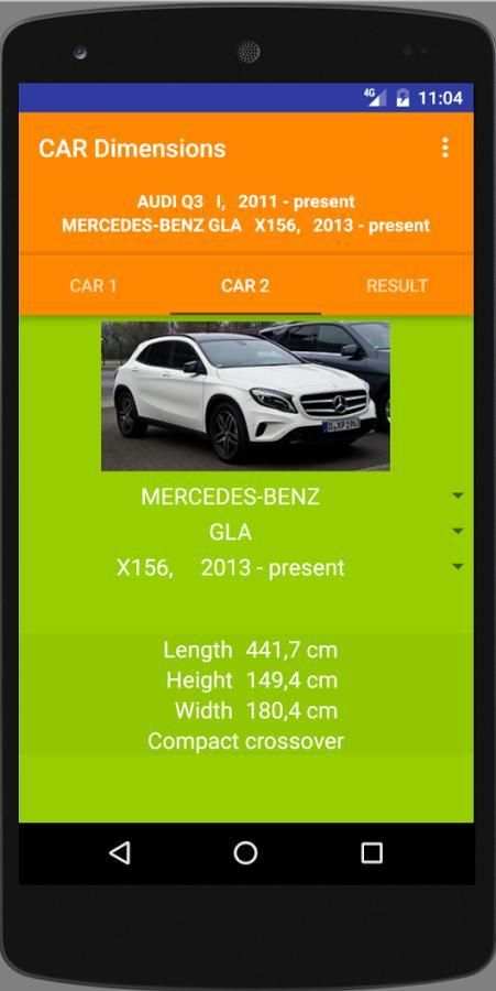 Car size comparison tool स्क्रीनशॉट 5