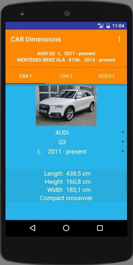 Car size comparison tool स्क्रीनशॉट 6