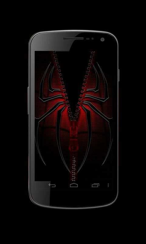 Spider Zipper Lock Screen screenshot 1